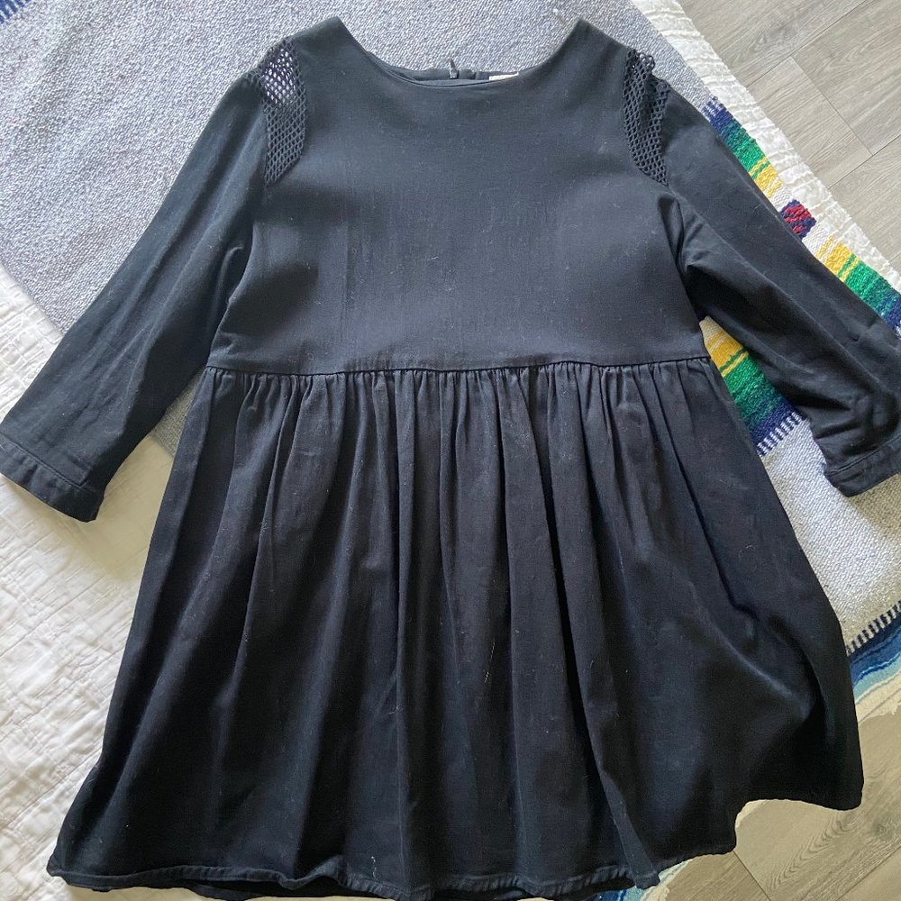 ASOS baby doll dress with mesh/net shoulder detail